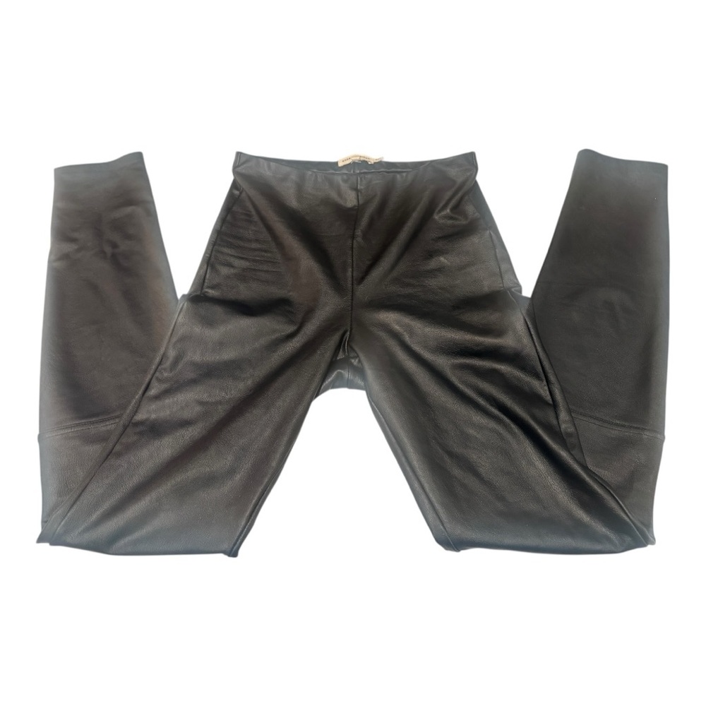 Good American Black Faux Leather Leggings Size 1